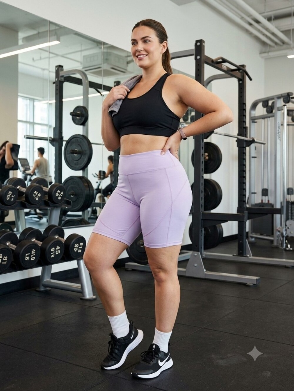 Alala Light Lilac Workout Shorts - 7" Size XL NWT